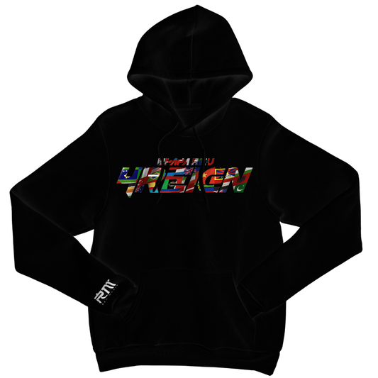 Black/Grey Hoodie with Multi-Colored 4REIGN Logo